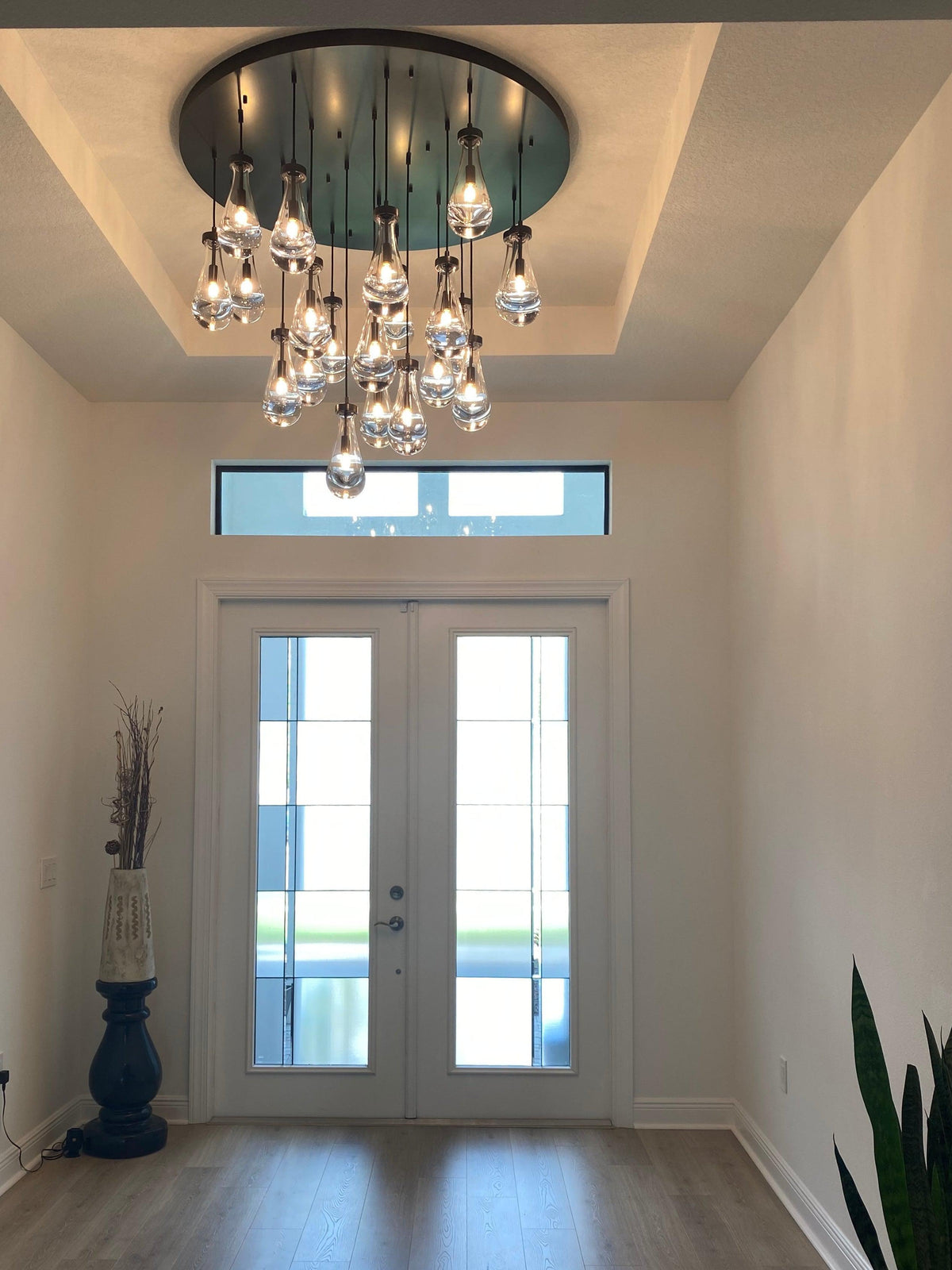 Raindrop Round Chandelier 36"