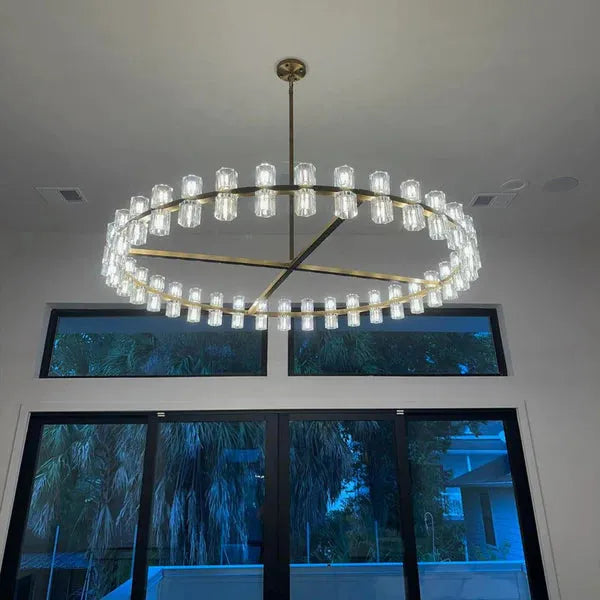 Auraline Crystal Round Chandelier 60"