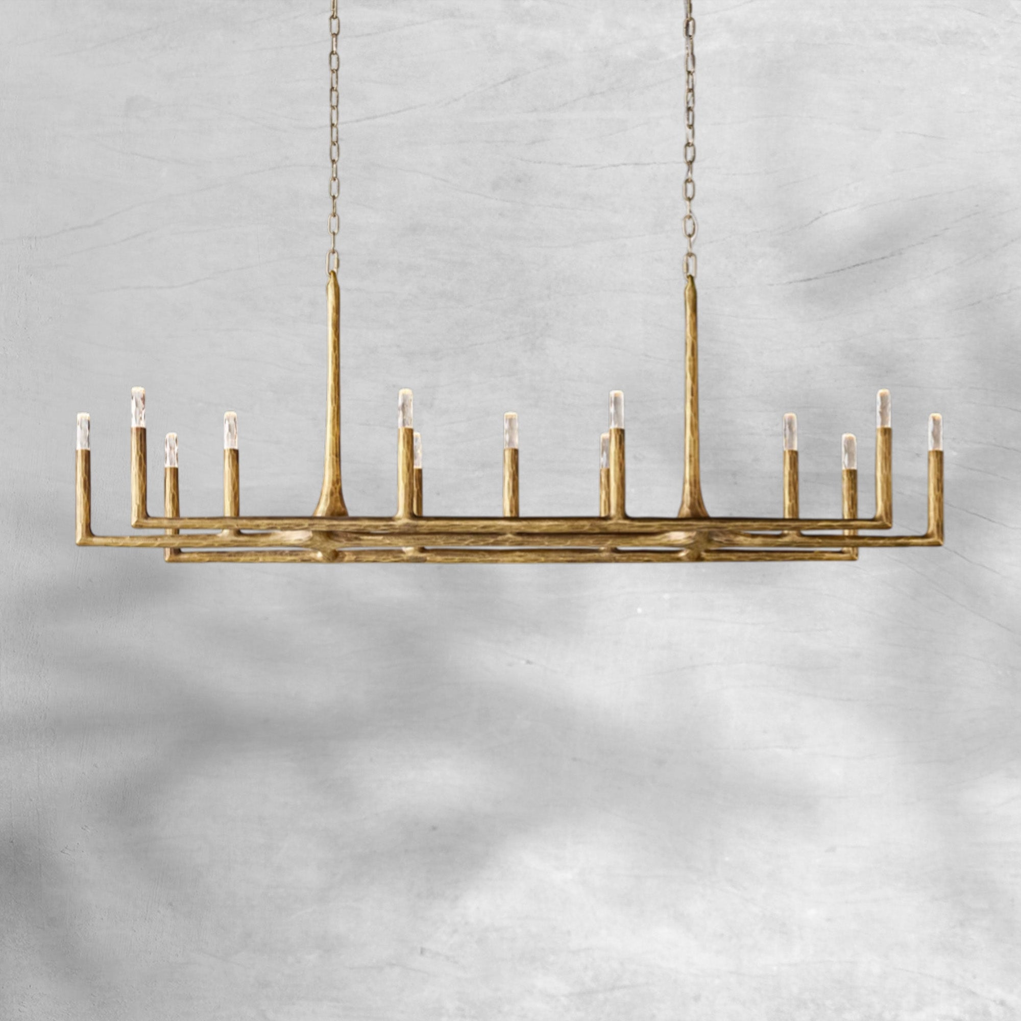 Thaddeas Forged Linear Chandelier 54" 72" 96"