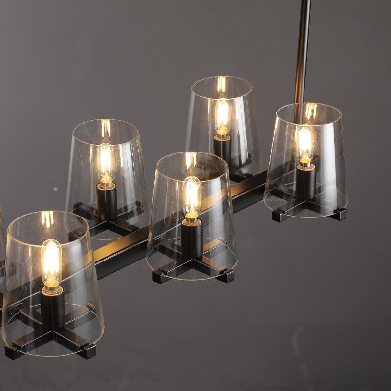 Prism Glass Linear Chandelier 49"60"