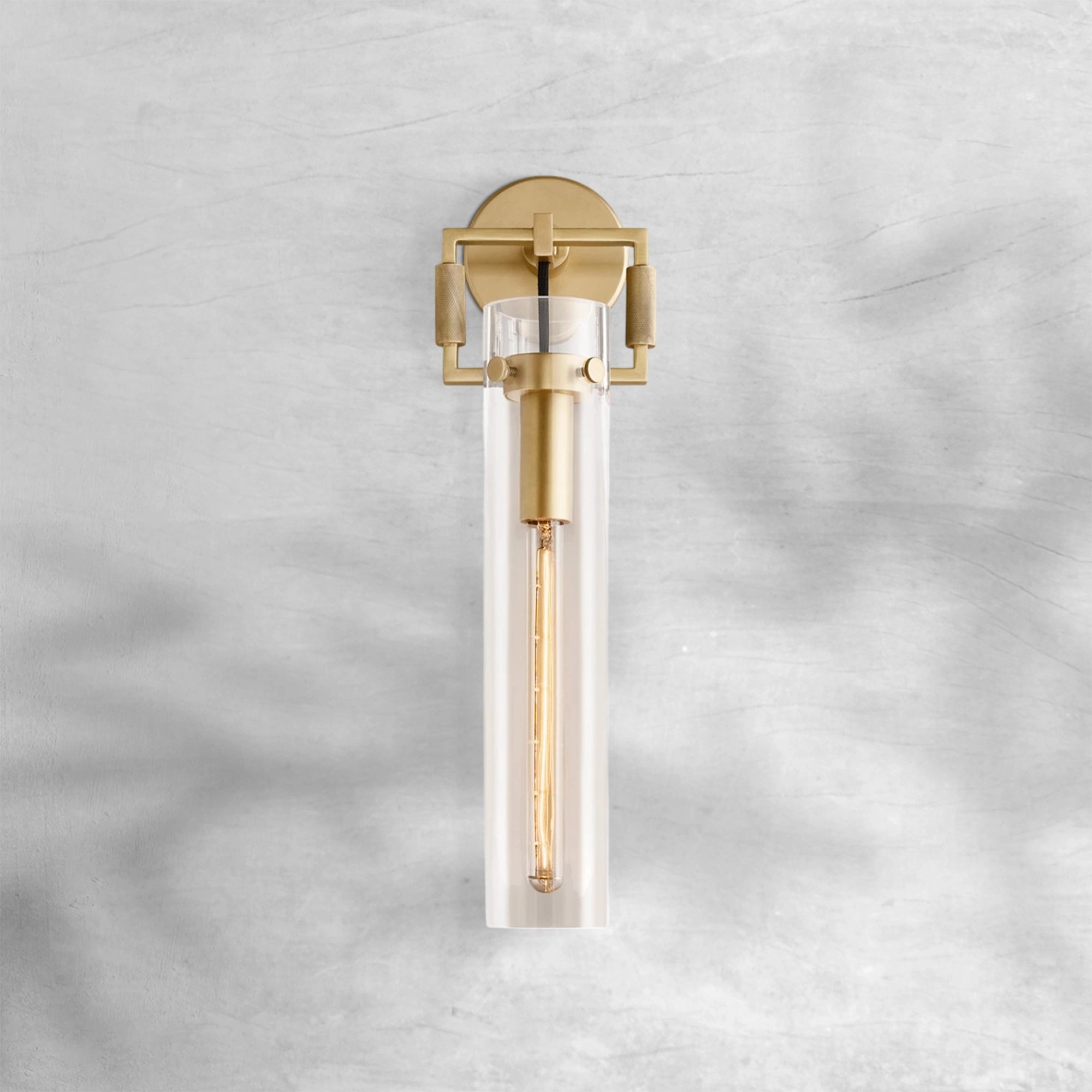 Machine Glass Cylinder Wall Sconce