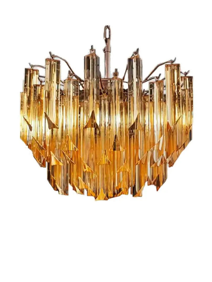 Murano Chandelier – 107 prisms – Yellow