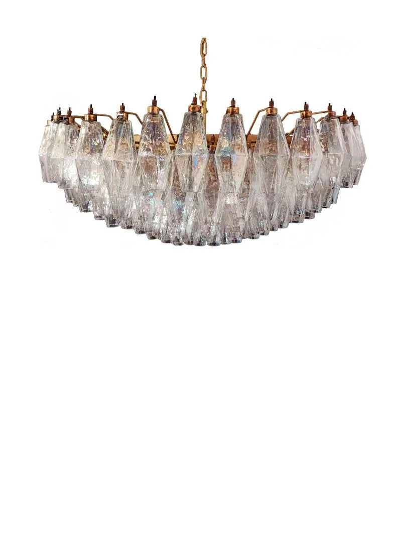 Murano Chandelier – Poliedri – 185 glass – Iridescent
