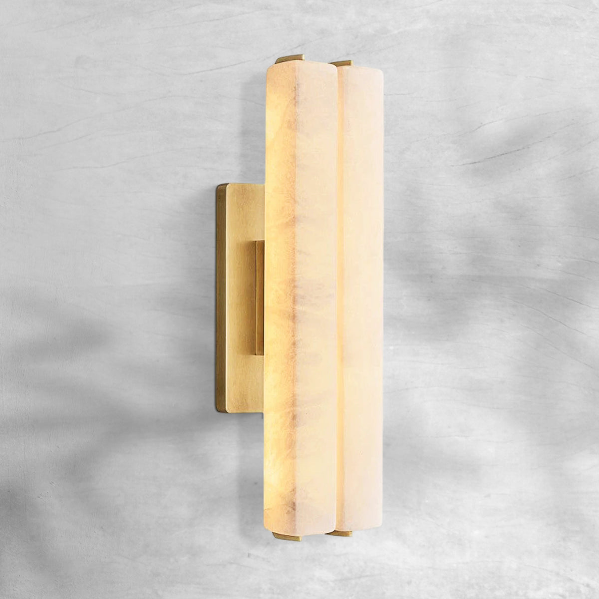 Aureon Alabaster Double Sconce