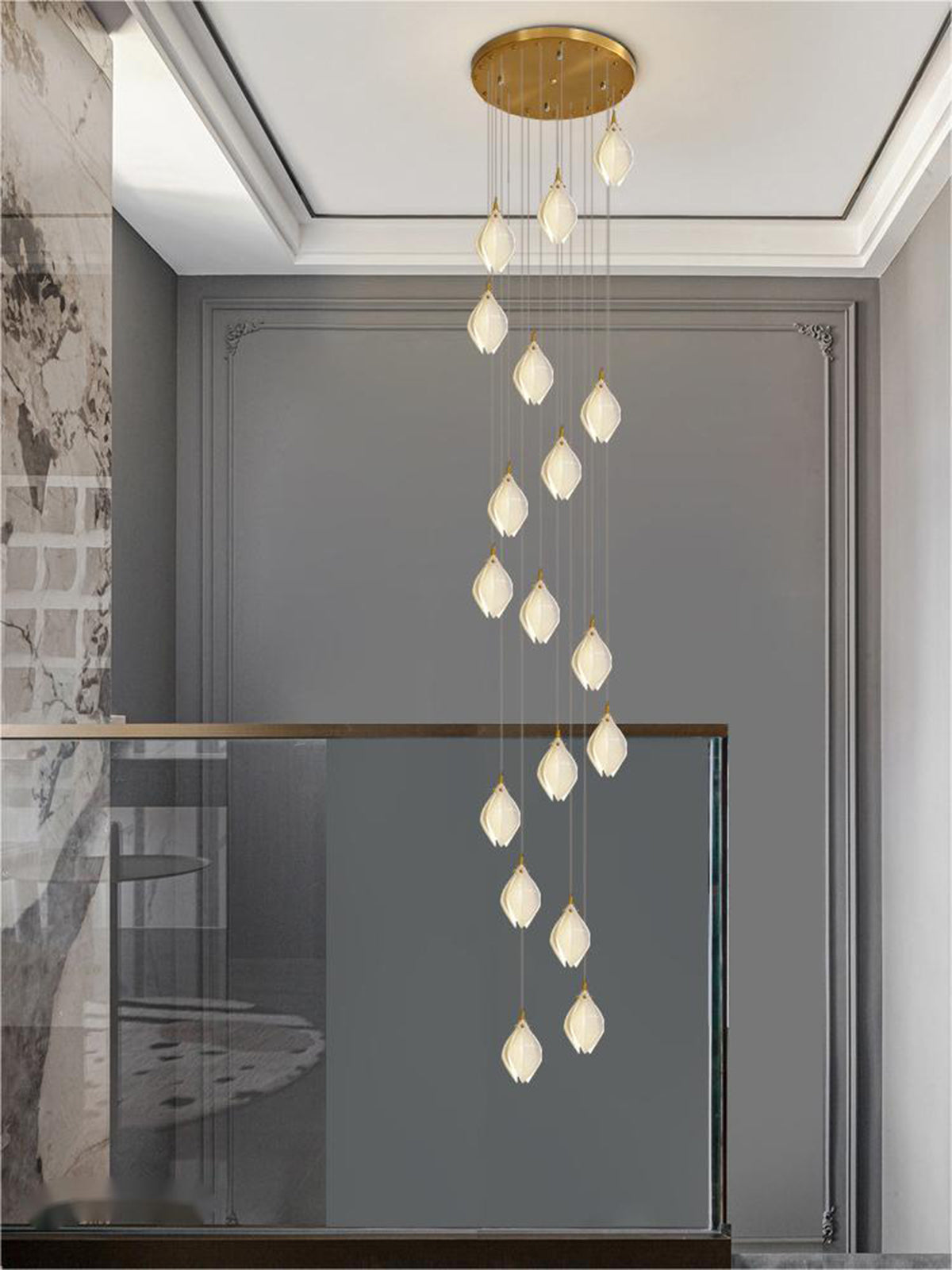 Grand Nordic Magnolia Blossom Ceramic Pendant Chandelier Chandeliers Kevinstudiolives