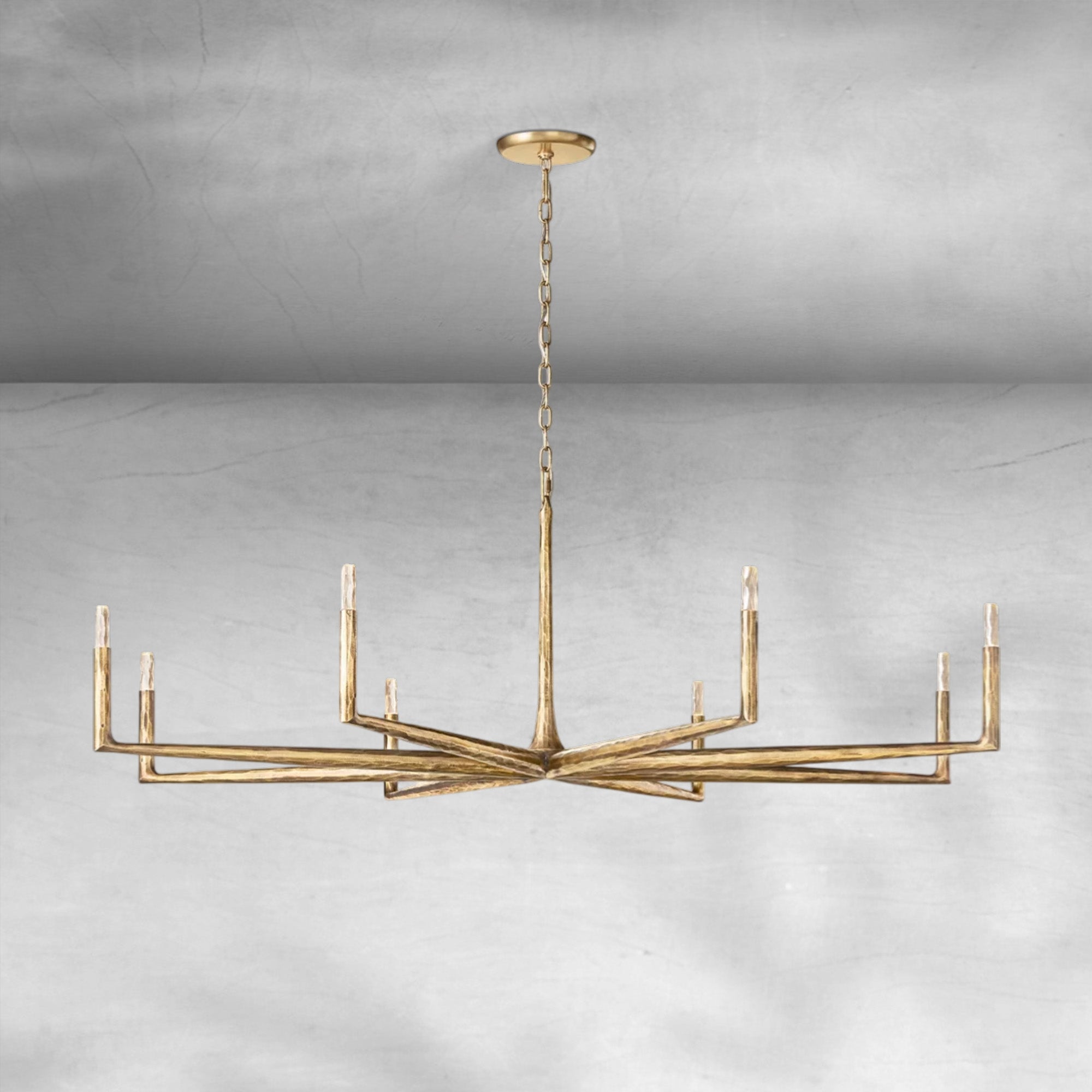 Thaddeas Forged Round Chandelier 36" 48” 60” 72”