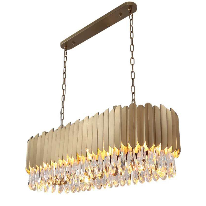 JC Tiered Linear Crystal Chandelier