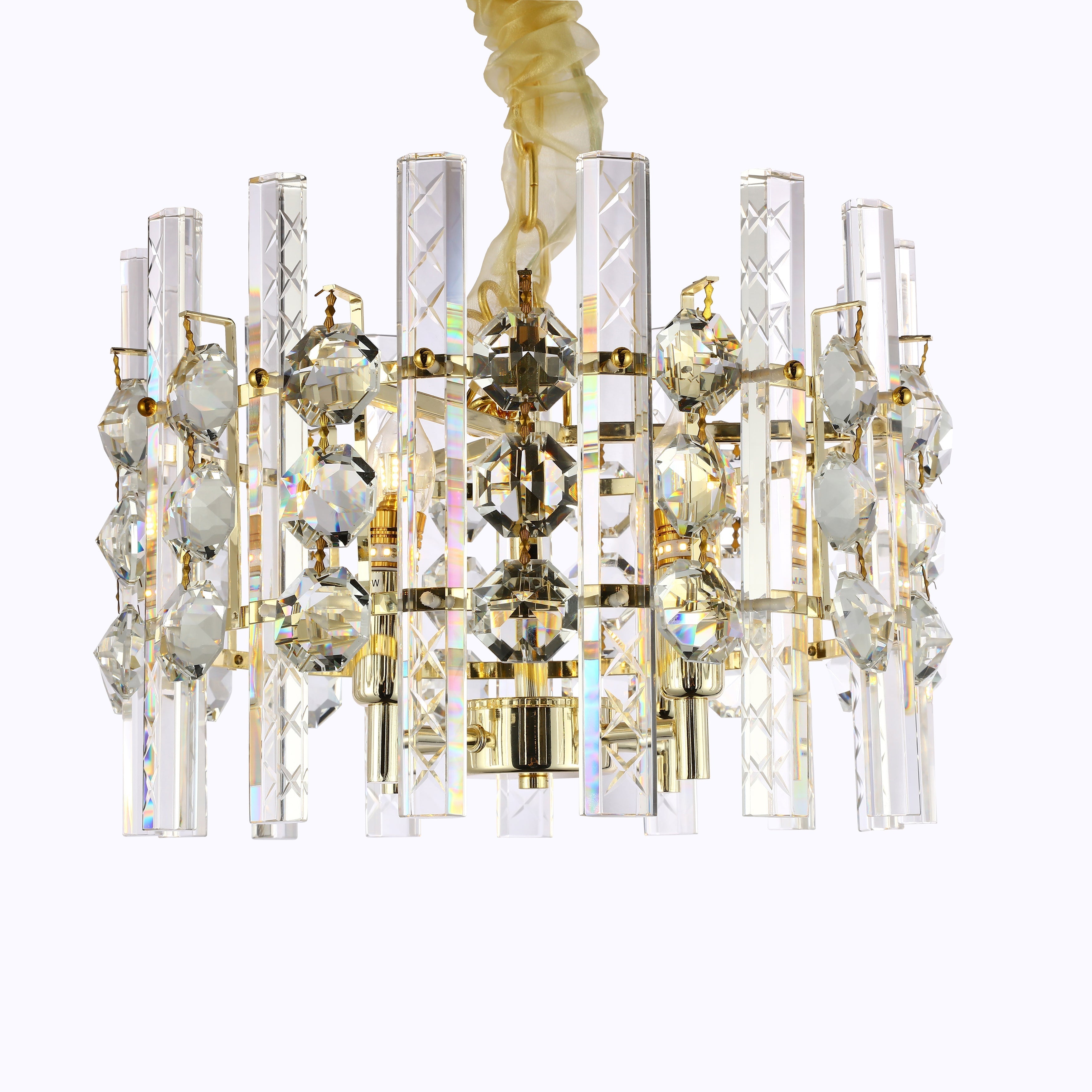 JC Ariel Gem Round Crystal Chandelier