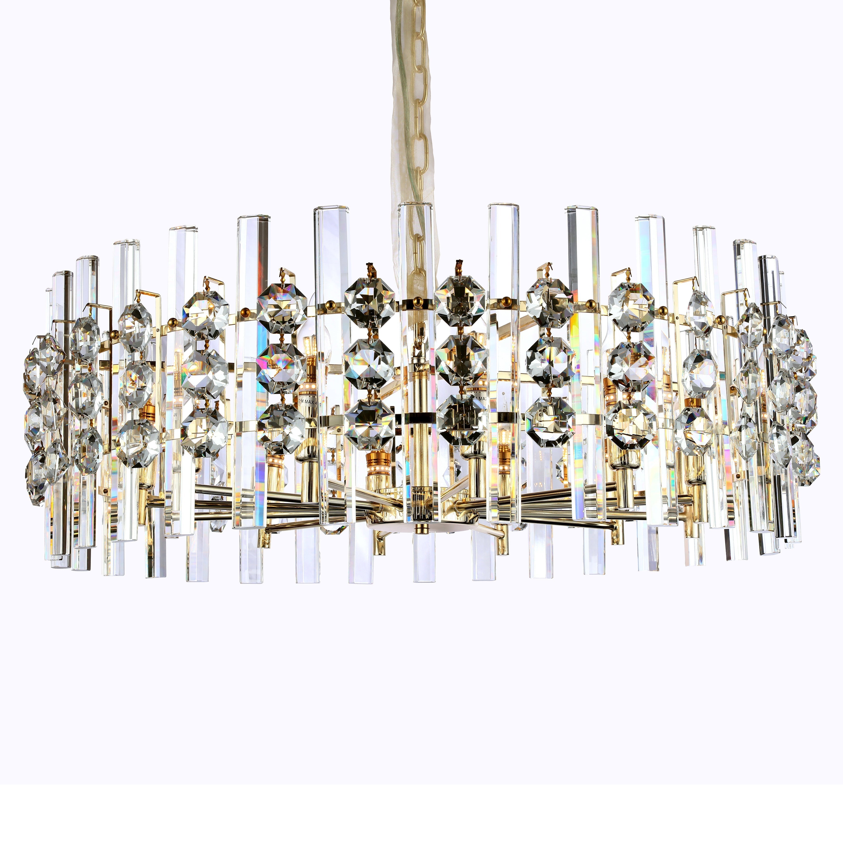 JC Ariel Gem Round Crystal Chandelier