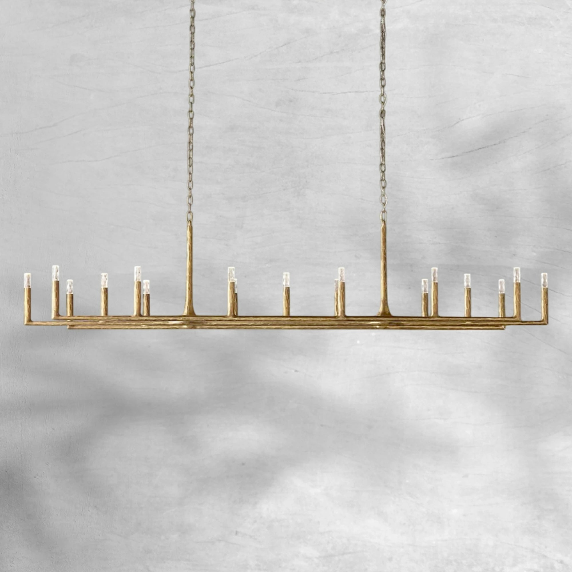 Thaddeas Forged Linear Chandelier 54" 72" 96"