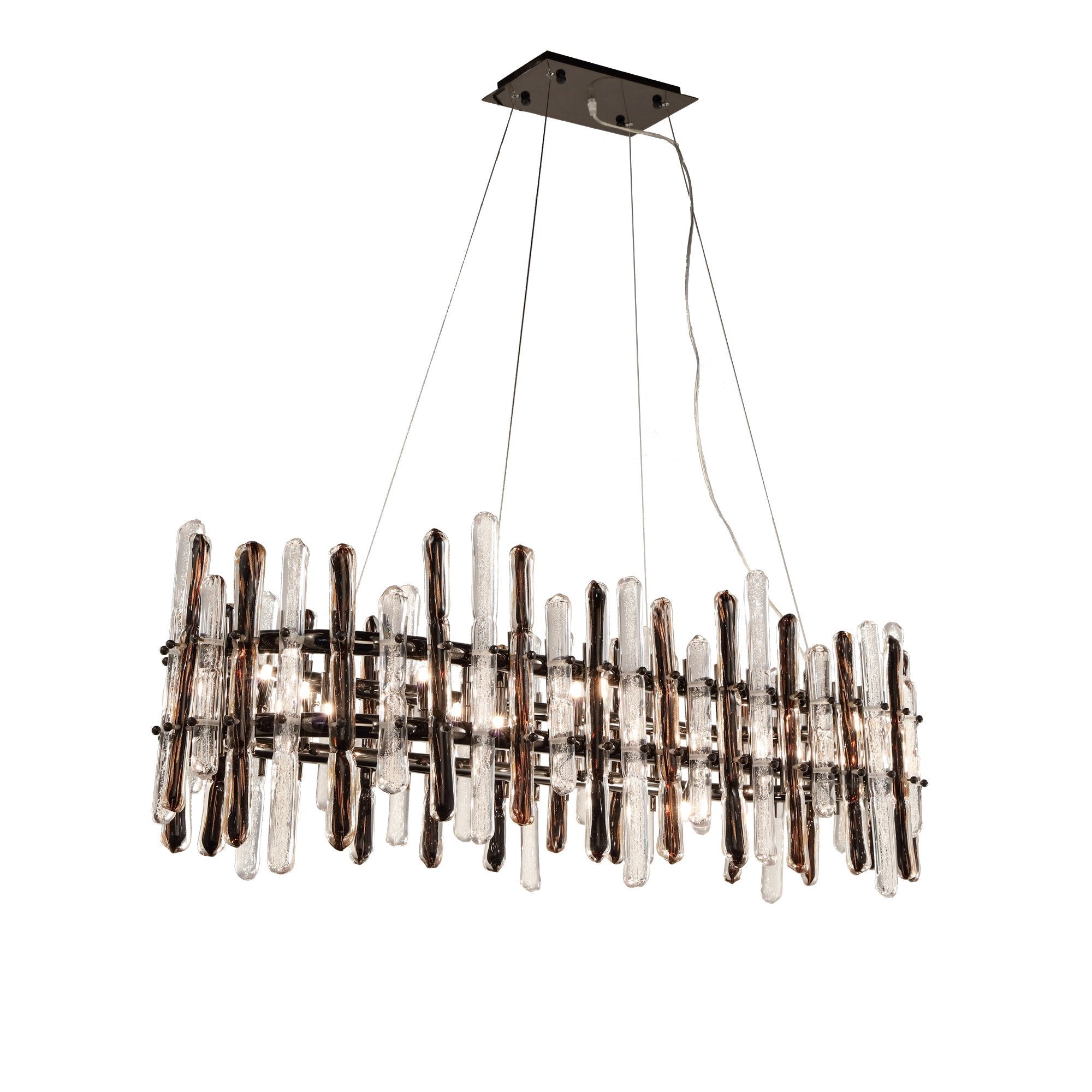 Brous Linear Glass Chandelier