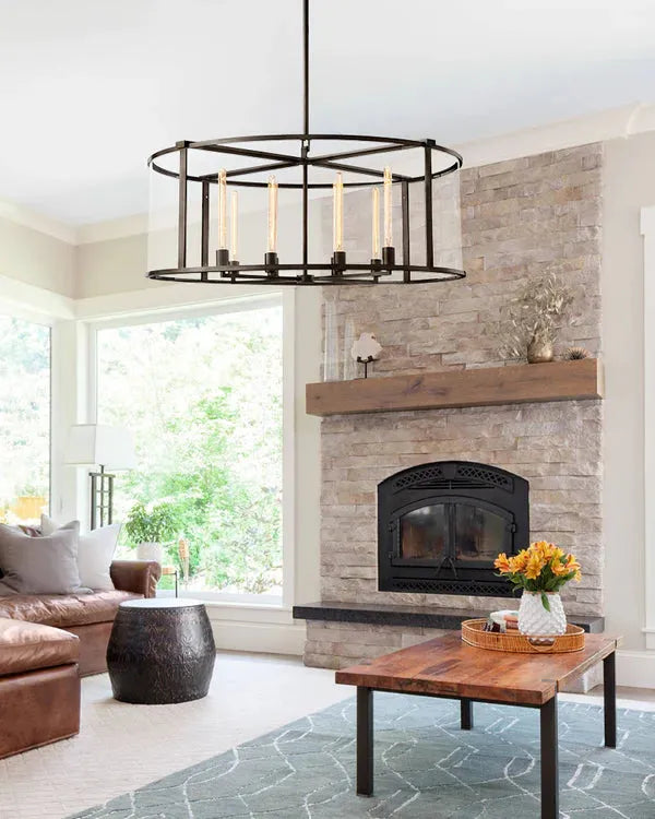 Bauros Glass Lantern Modern Round Chandelier 33"44"55"