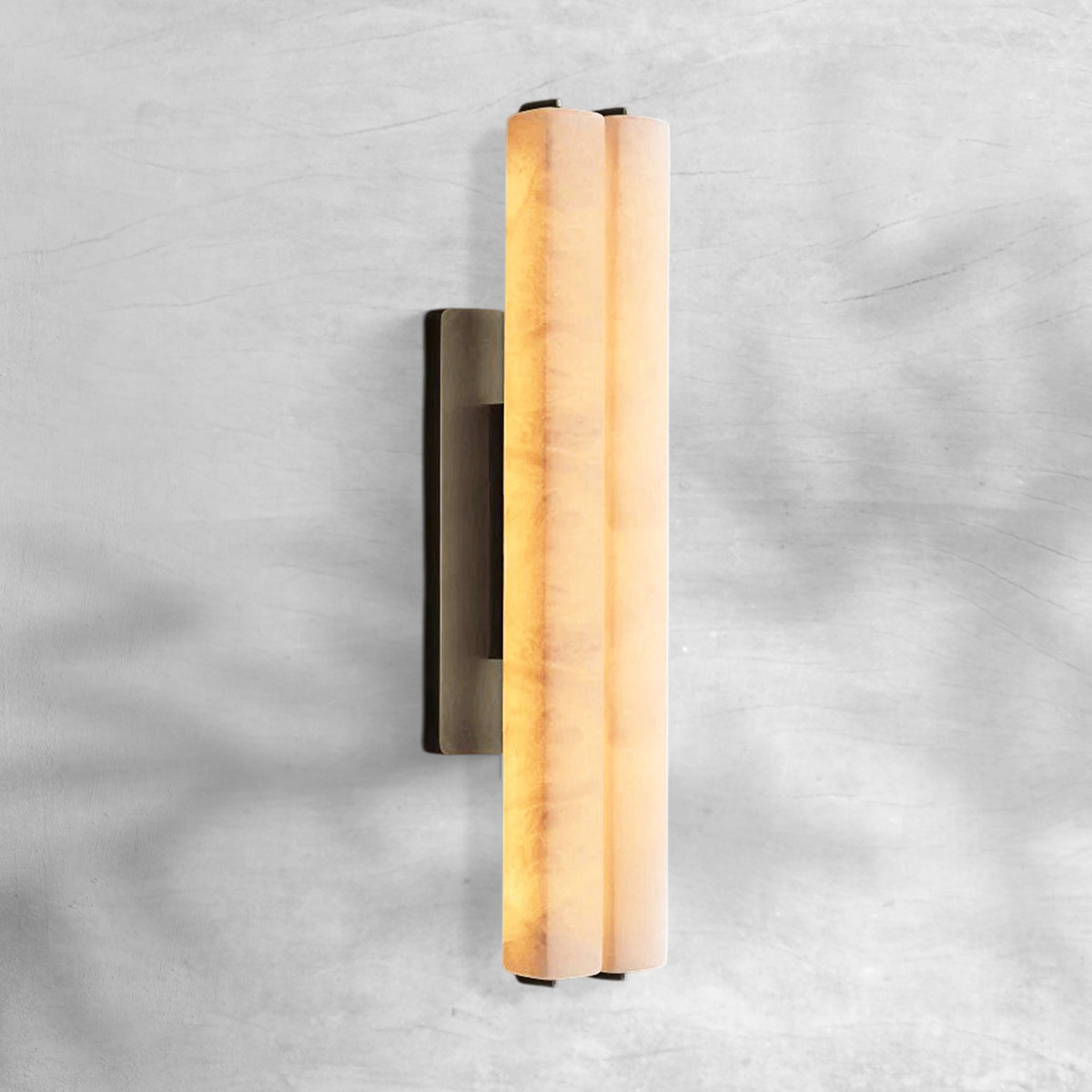 Aureon Alabaster Double Sconce