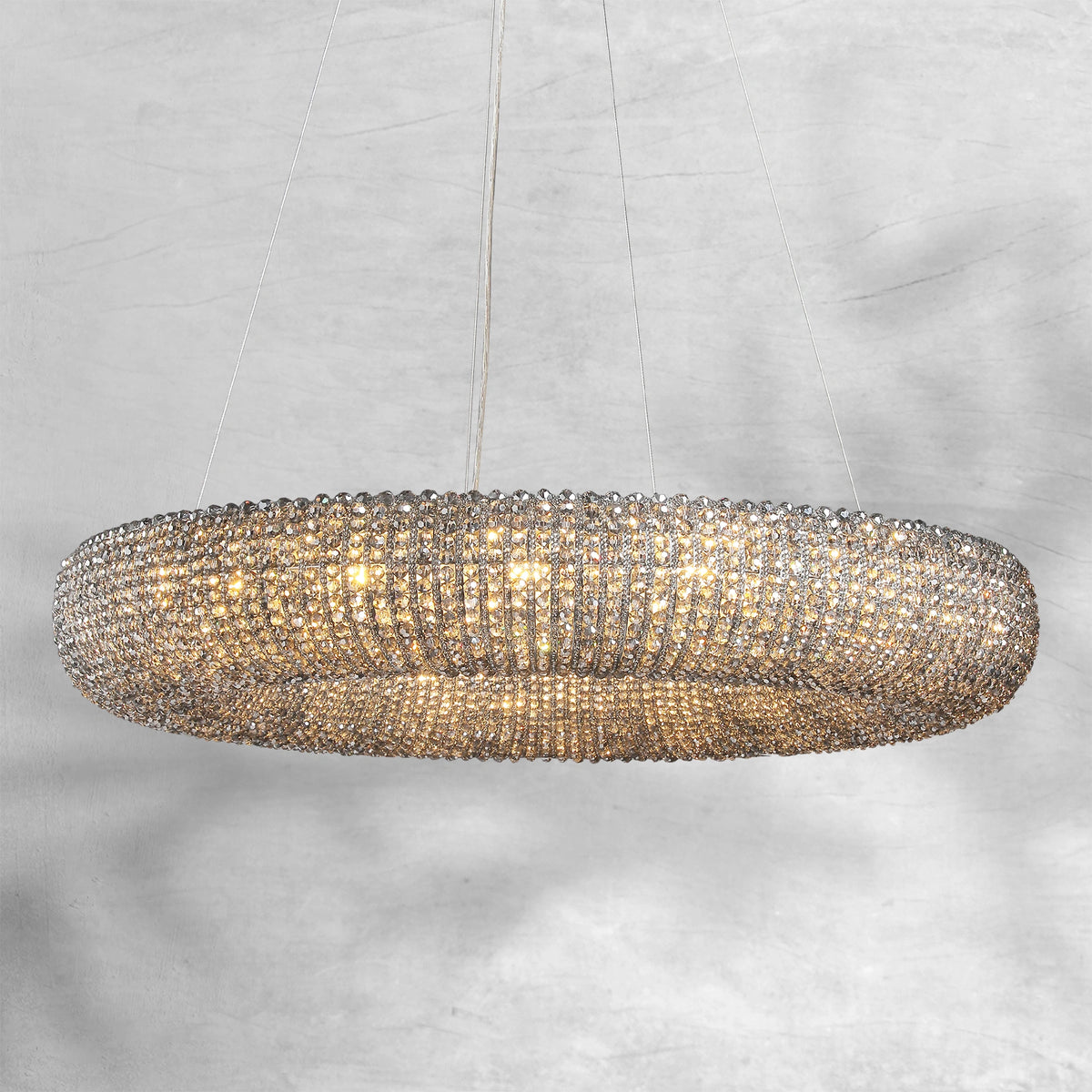 Haze Crystal Round LED Chandelier 32"41"59"72"