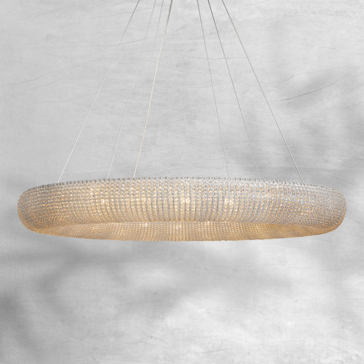 Haze Crystal Round LED Chandelier 32"41"59"72"