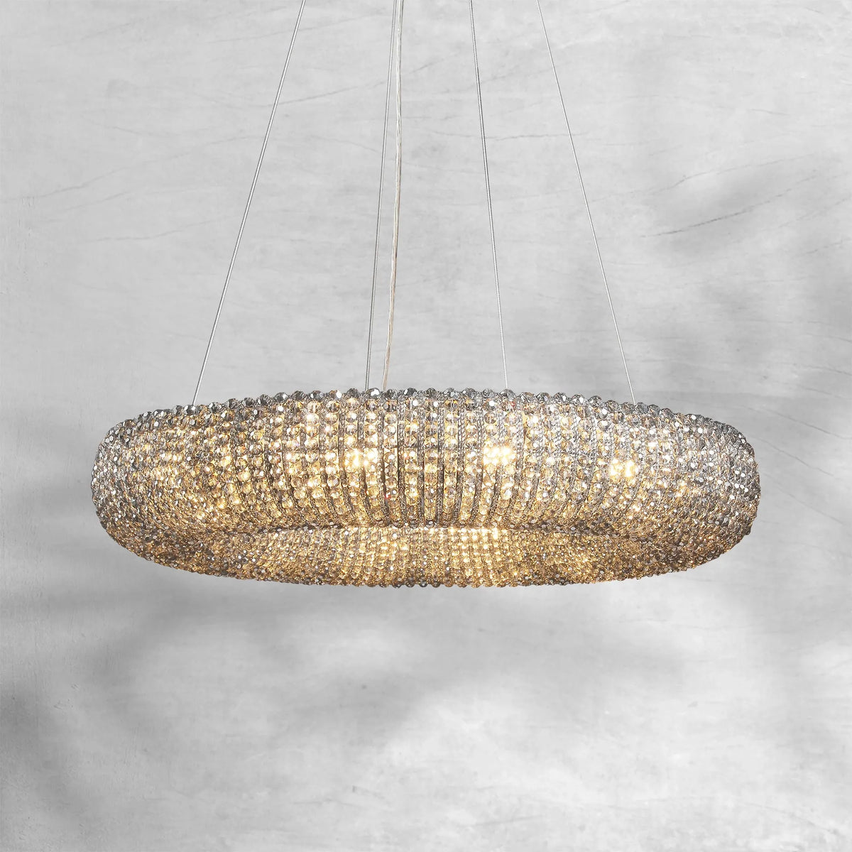 Haze Crystal Round LED Chandelier 32"41"59"72"