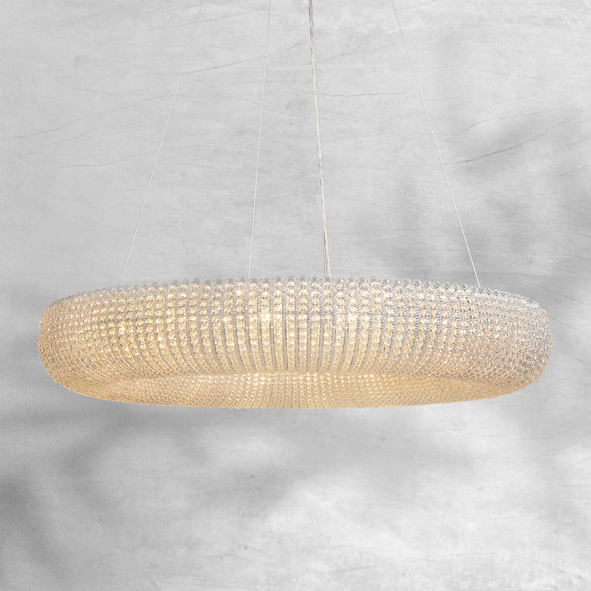 Haze Crystal Round LED Chandelier 32"41"59"72"