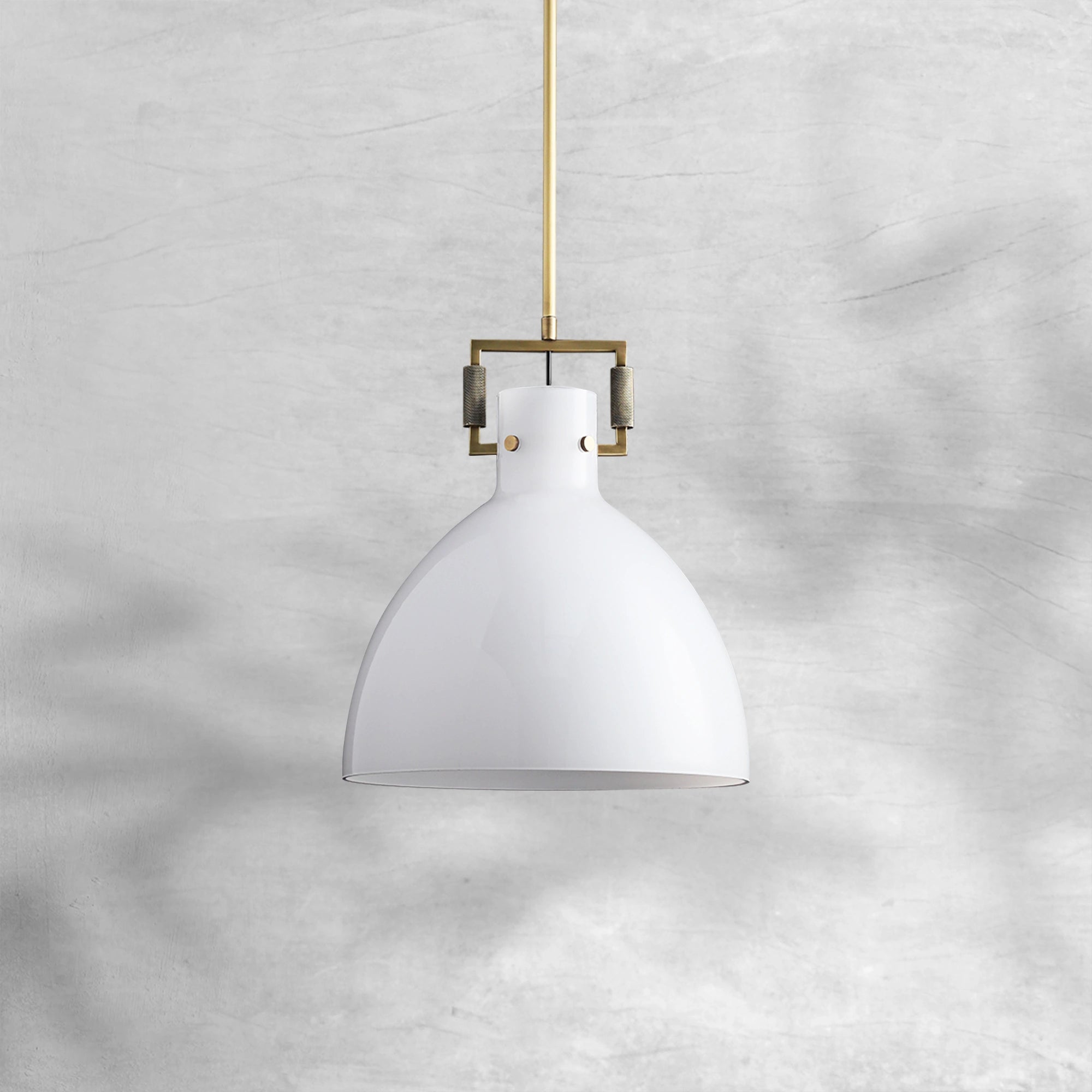 Machine Milk Glass Cloche Pendant 10"14"18"