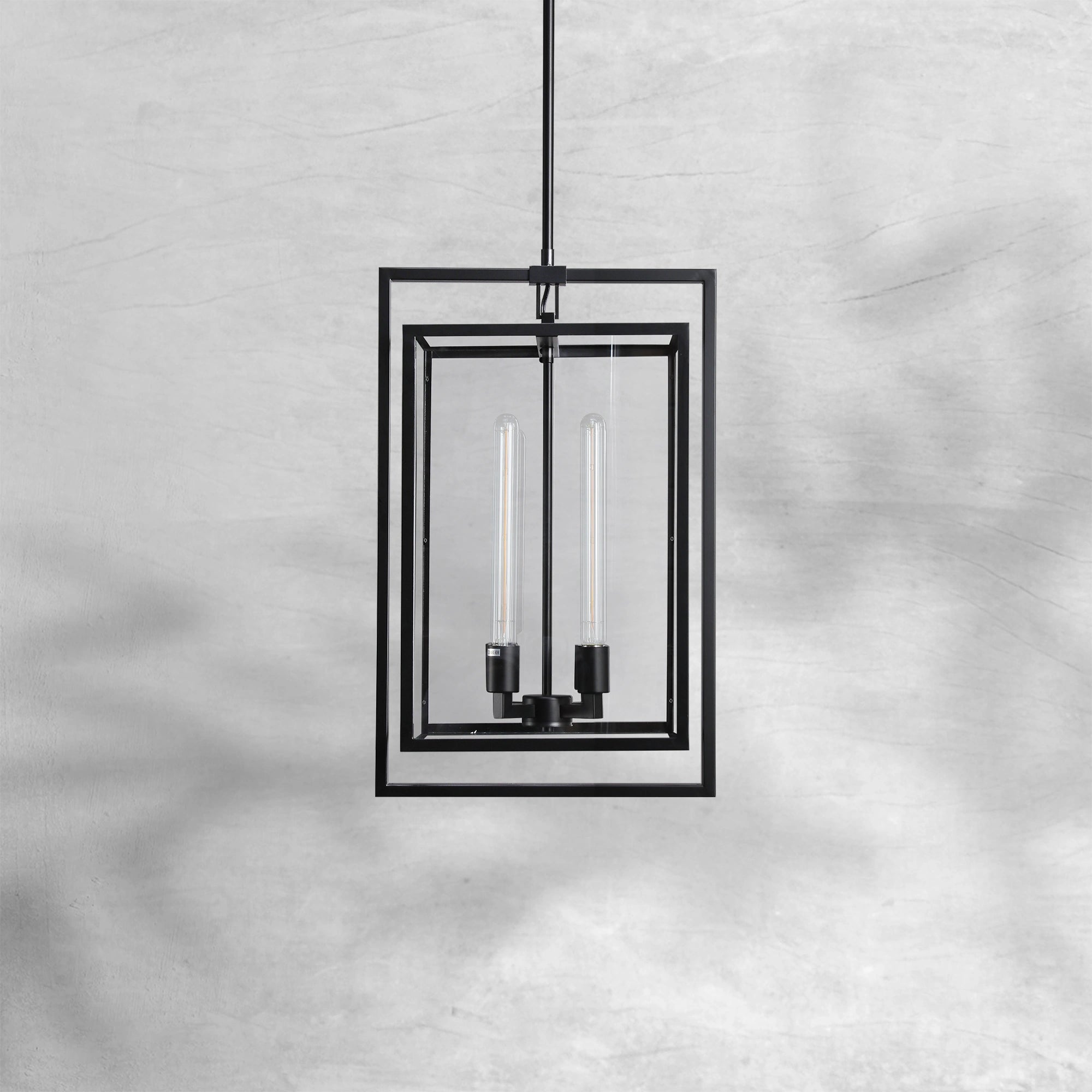 Baker Glass Lantern Modern Pendant 26"34"