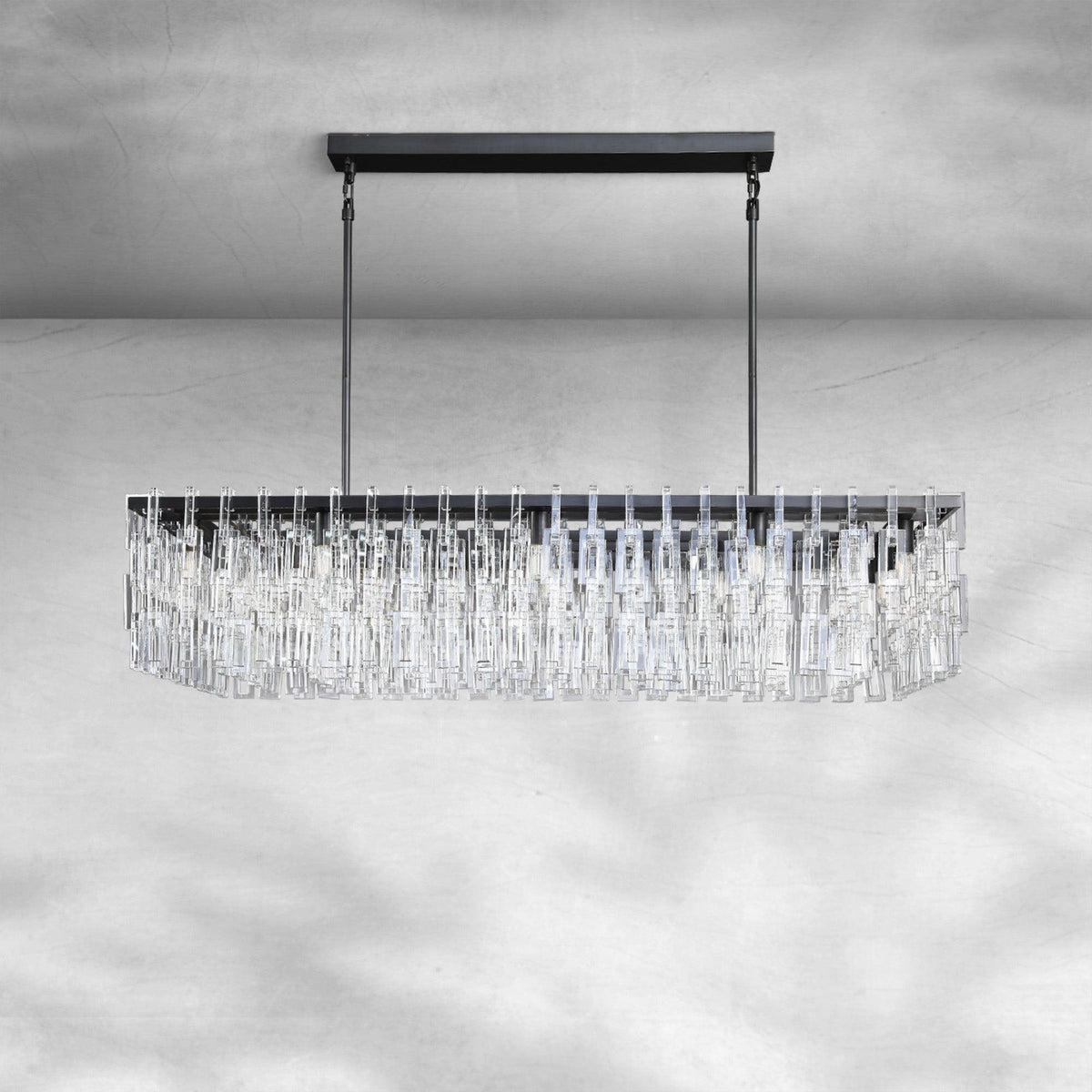 Montis Modern Rectangular Chandelier 60"