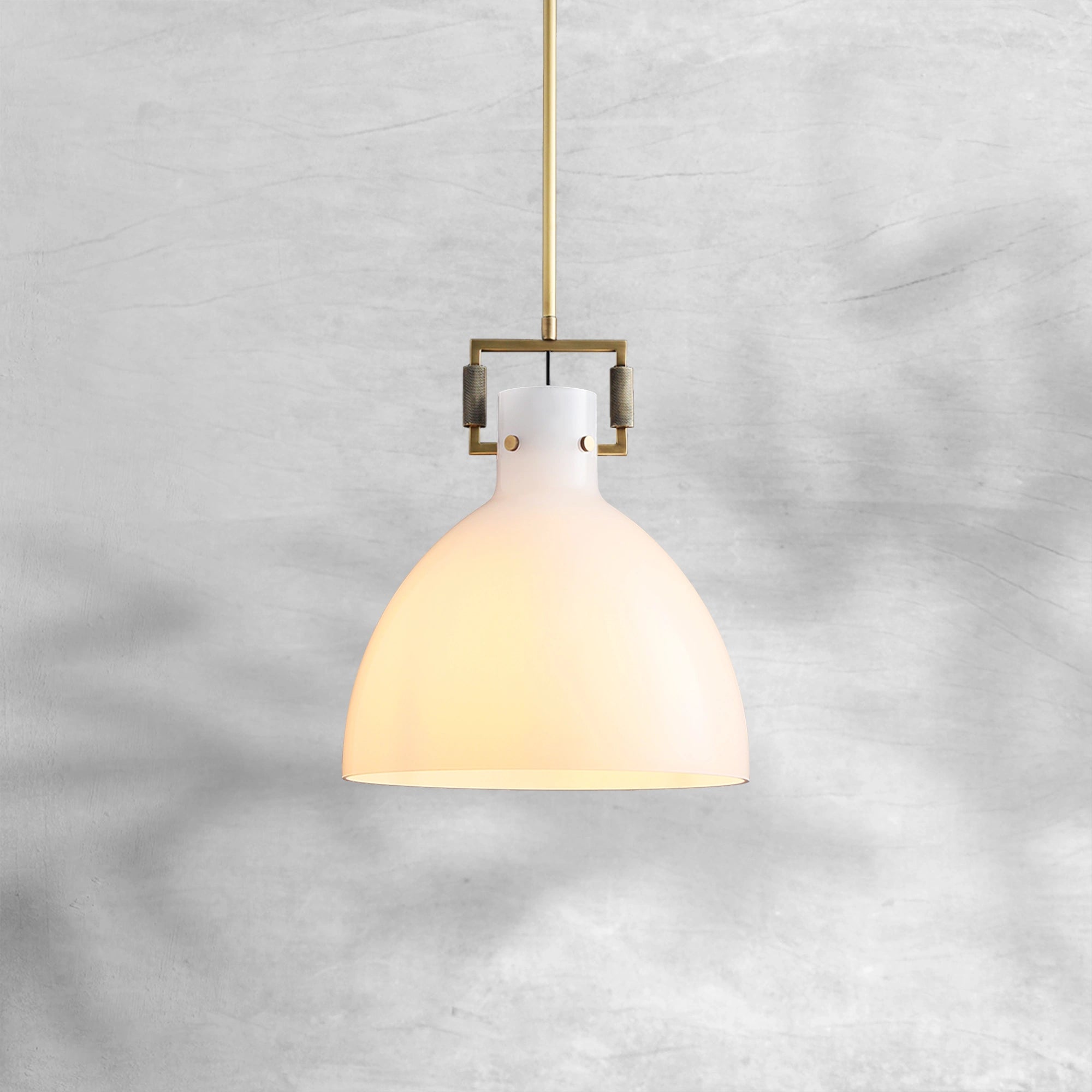 Machine Milk Glass Cloche Pendant 10"14"18"