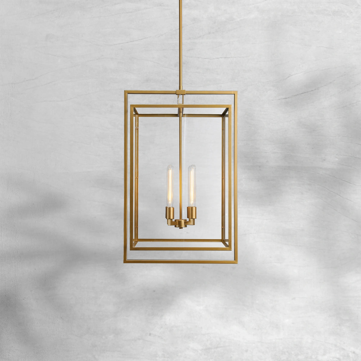 Bauros Glass Lantern Modern Pendant 26"34"