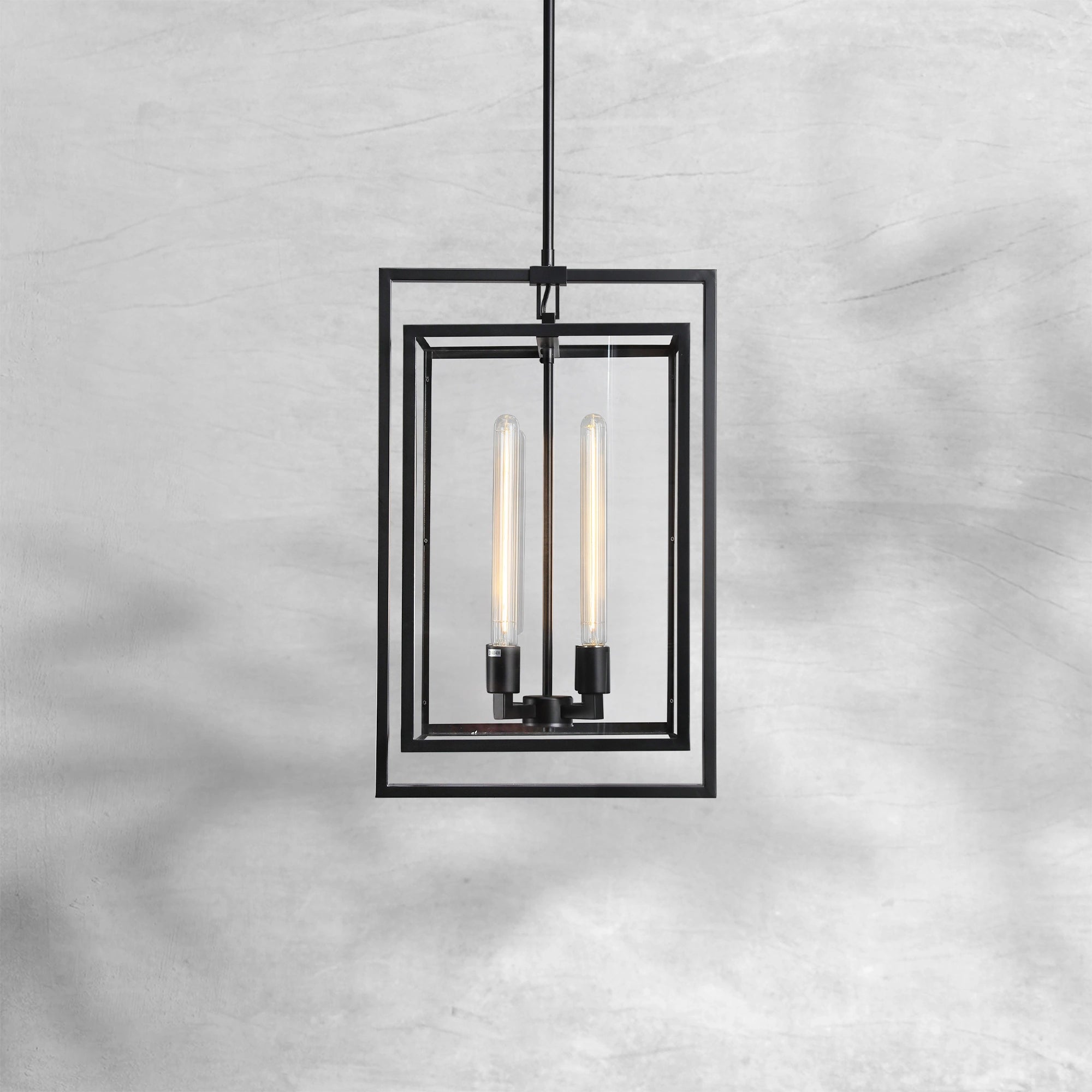 Baker Glass Lantern Modern Pendant 26"34"