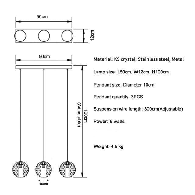 Adonis Suspension Water Drop Chandelier( 43-Light customized) - Melin Lamps