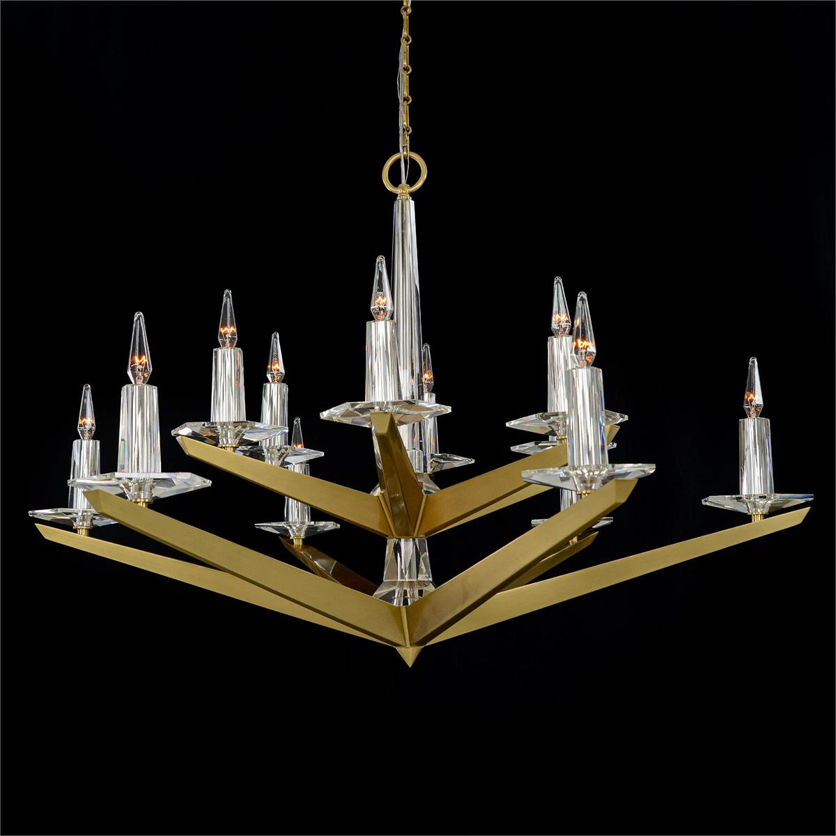 Antares Natural Brass Chandelier 48"D - Merlin Lamps