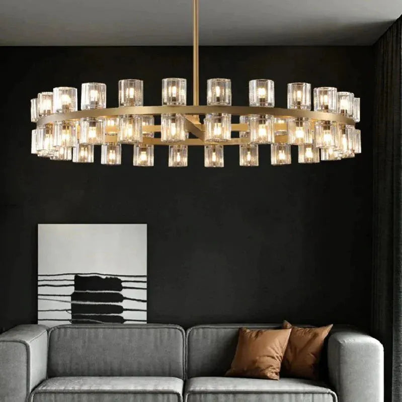 Auraline Crystal Round Chandelier 60"