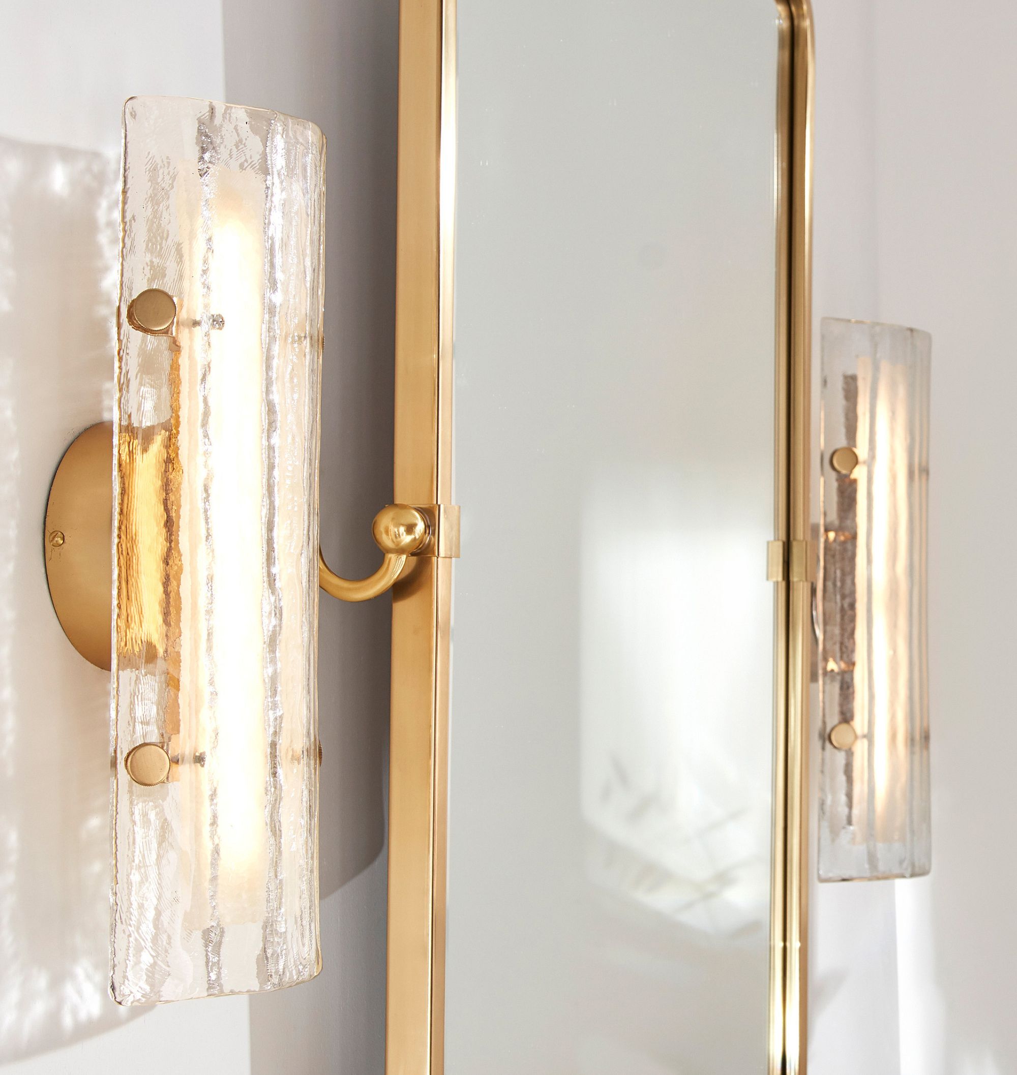 JC Alilang LED Glass Wall Sconce 16"