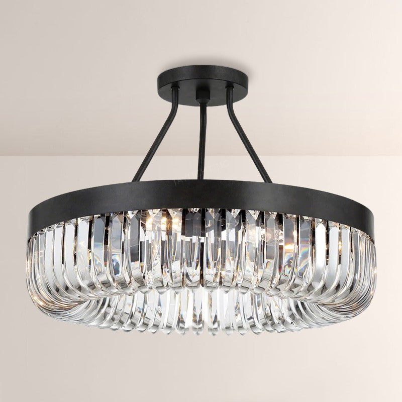 Alice 8 Light Round Semi Flushmount 23"