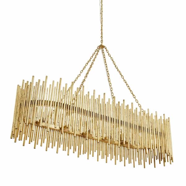 JC Hinkley 10 Lights Rectangle Pendant Chandelier