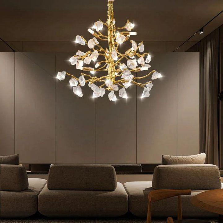Amos Glass Branch Chandelier - Merlin Lamps