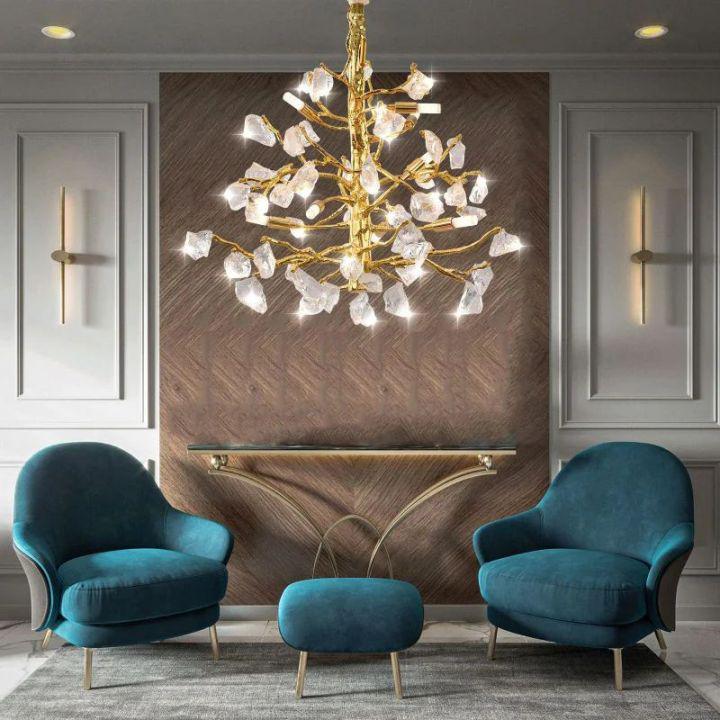 Amos Glass Branch Chandelier - Merlin Lamps