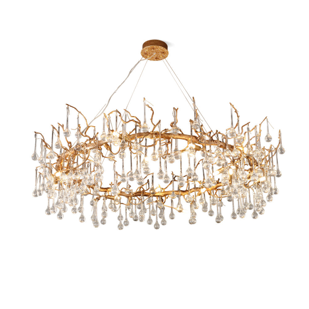 Anita Branch Brass Crystal Chandelier