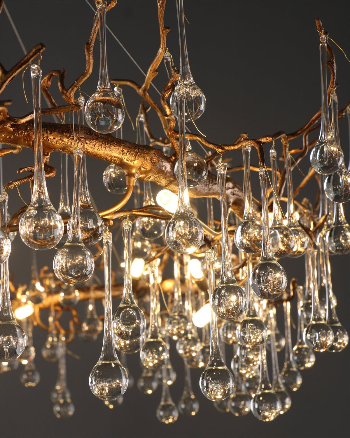 Anita Branch Brass Crystal Chandelier