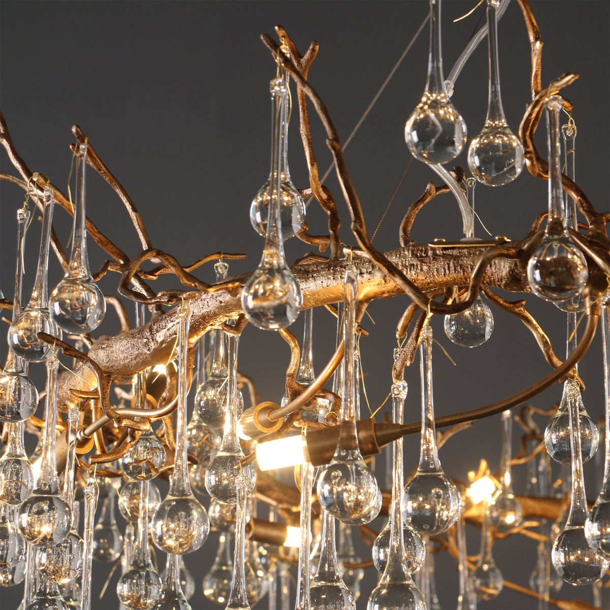 Anita Branch Brass Crystal Chandelier