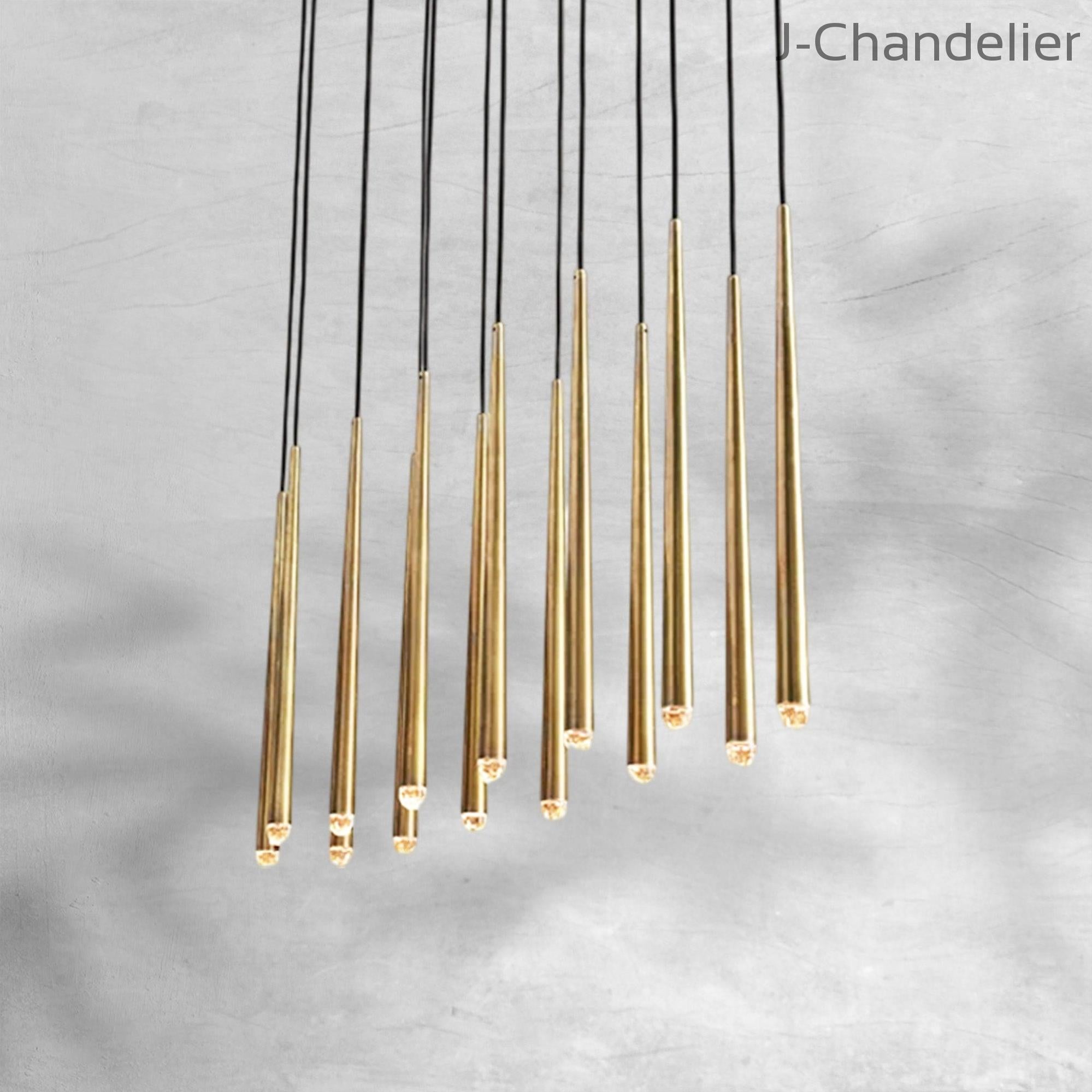 Aquitain Modern Linear Chandelier 60", 72"