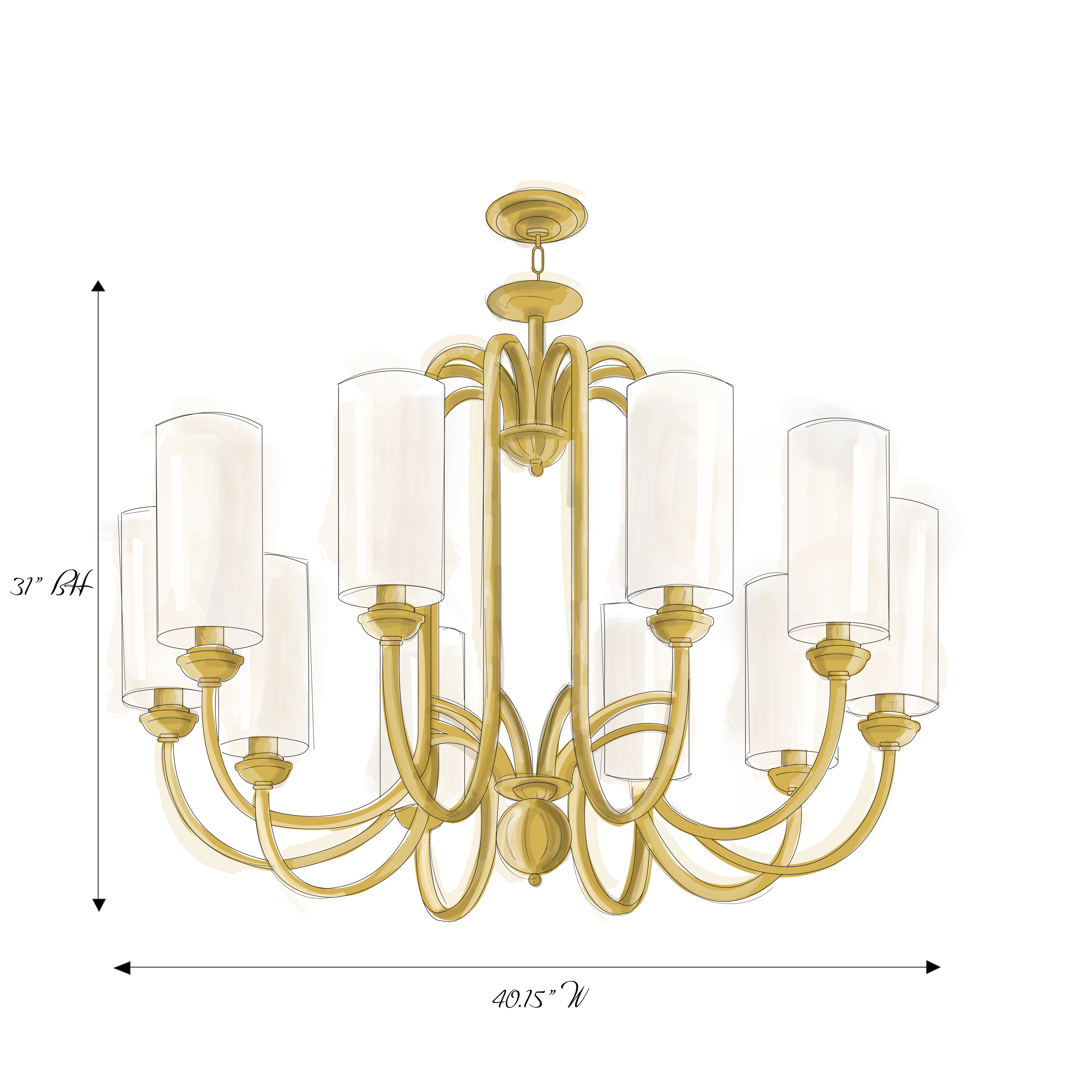 Vintage Brass Chandelier