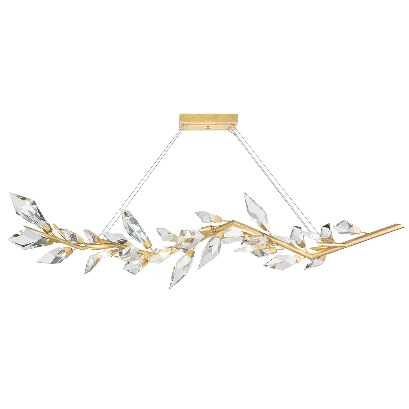Octavian Modern Crystal Prism Linear Chandelier 63.5" L