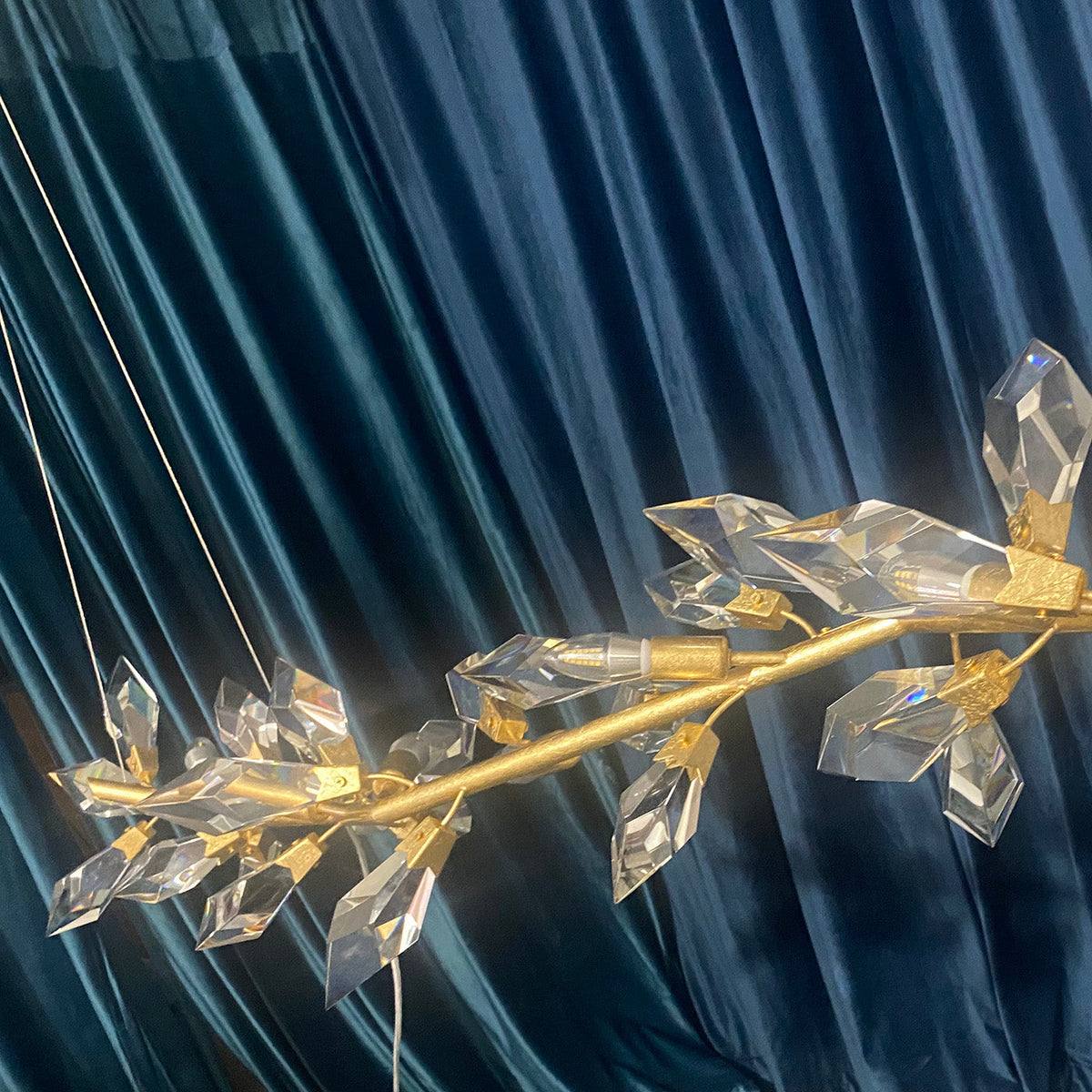 Octavian Modern Crystal Prism Linear Chandelier 63.5" L