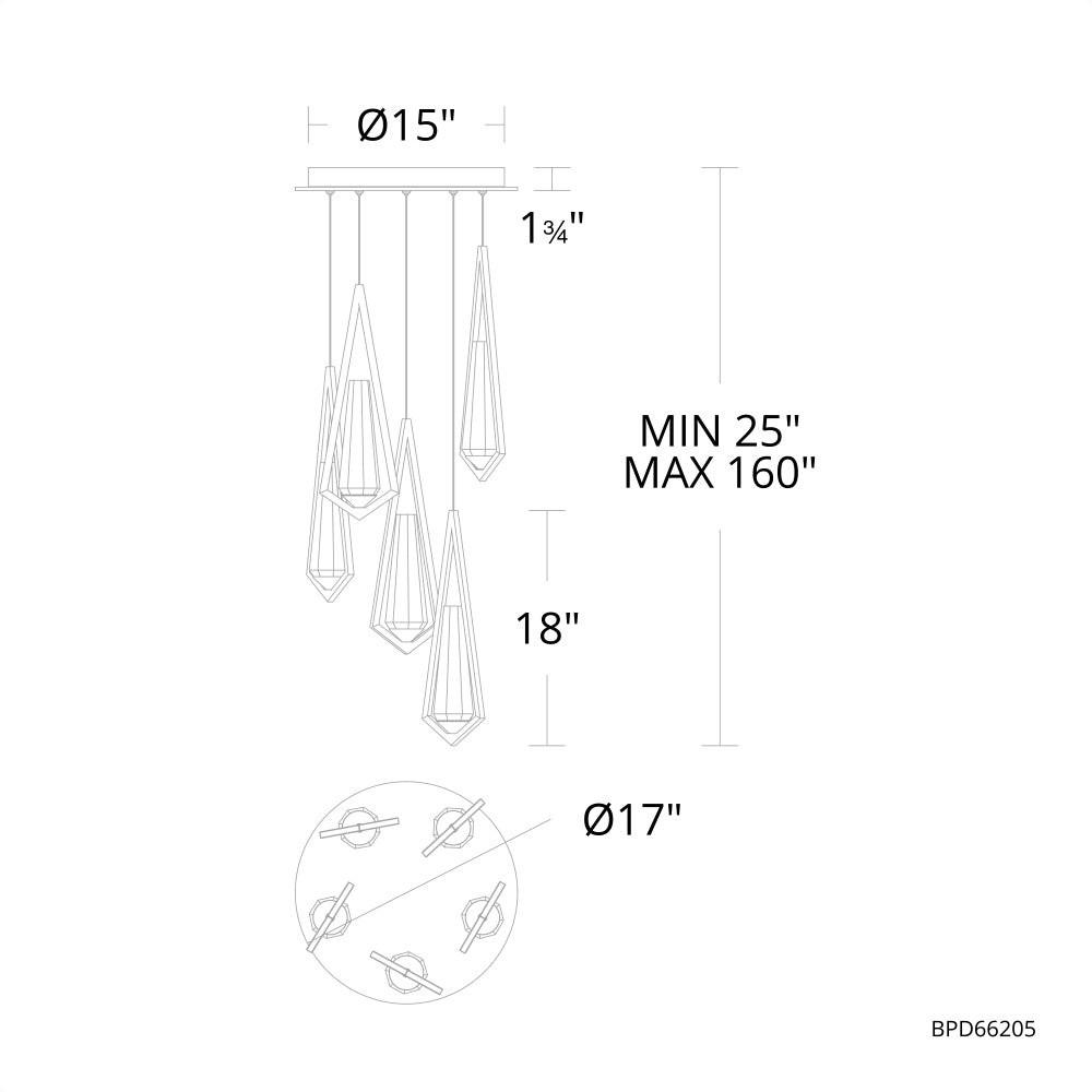 Devotion Round Chandelier 5 Light