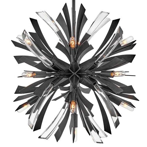 JC Bergamots 13 Lights Chandelier 22"D