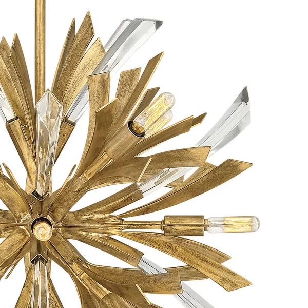 JC Bergamots 13 Lights Chandelier 22"D