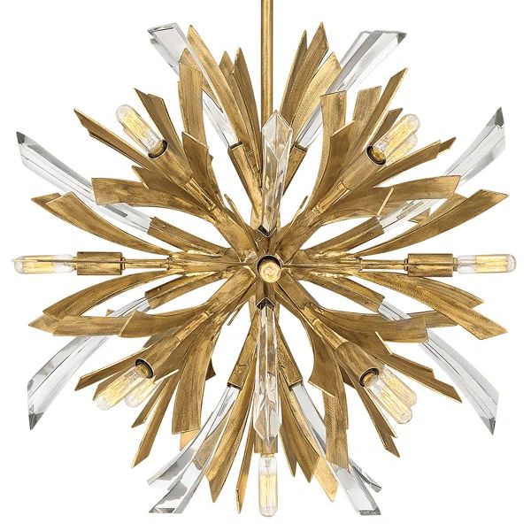 JC Bergamots 13 Lights Chandelier 22"D