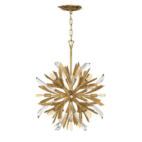 JC Bergamots 13 Lights Chandelier 22"D