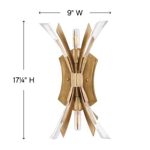 JC Bergamots 2 Lights Wall Sconce
