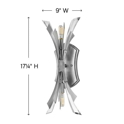 JC Bergamots 2 Lights Wall Sconce