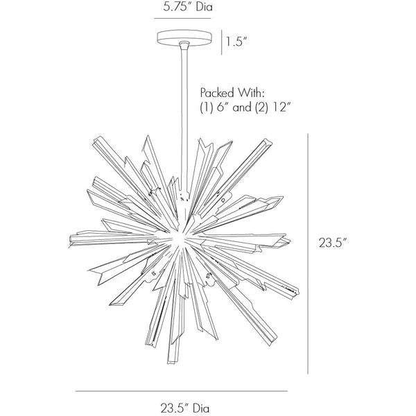 JC Bergamots 8 Lights Chandelier